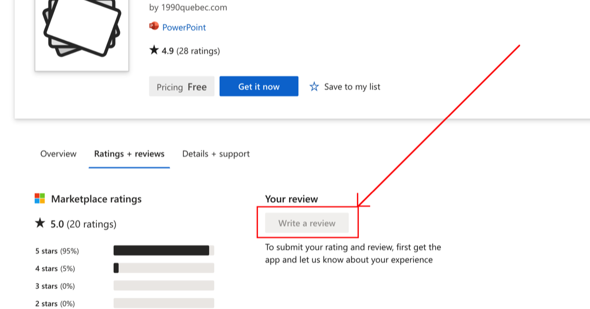 How to leave a Microsoft app review when the button is greyed out